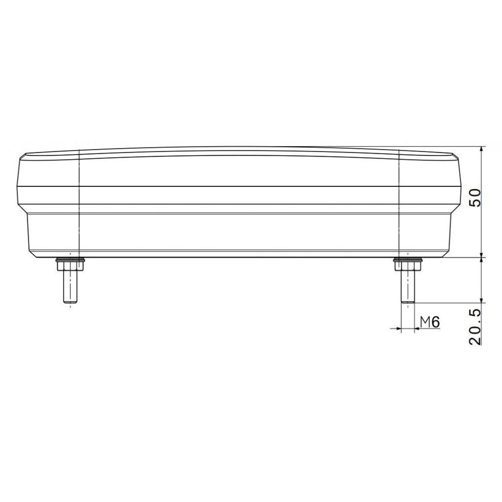 Stop lampa spate cu LED 12/24V, 200x130x50mm montare surub cu spatiu 150mm, cablu 1m; cu indicator led; cu lumini nr inmatriculare; cu triunghi reflectorizant; cu lampa de mers inapoi; cu lumina de parcare LED; cu lumina frana partea stanga, 1 buc.