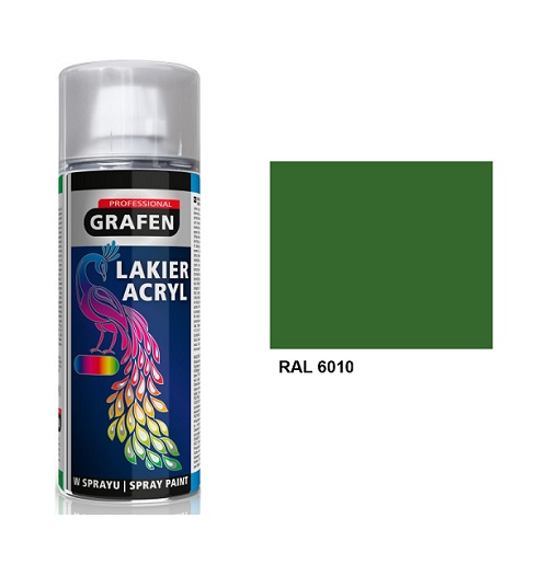 Spray vopsea Grafen Professional 400 ml; RAL 6010; zielony inchis