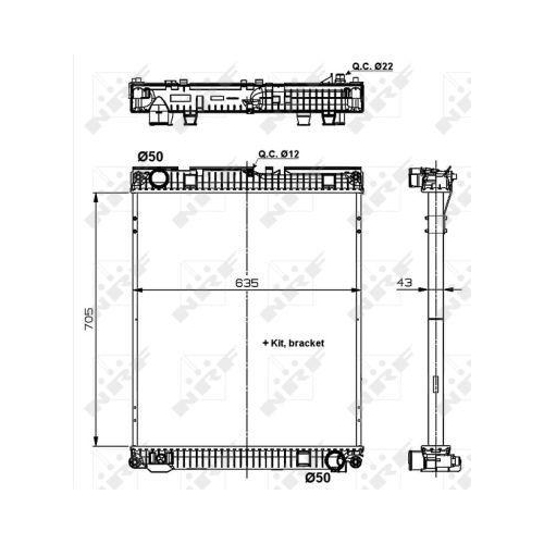 NRF Radiator, racire motor