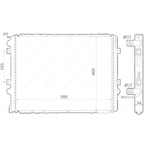 NRF Radiator, racire motor