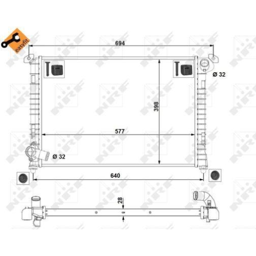 NRF Radiator, racire motor EASY FIT