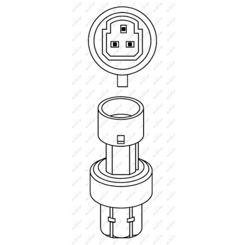 Senzor presiune aer conditionat, Alfa Romeo 147, 2000-2010, motor 1.9 JTDm/JTD, diesel; 1.6 TS, 2.0 TS, 3.2 V6, benzina, cu 3 pini, M10x1.25, NRF, 46790717