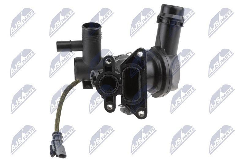 Termostat cu carcasa Jaguar E-Pace, F-Pace 2.0 2017-, Land Rover Discovery Sport 1.5 / 2.0 2022-, Range Rover Evoque 2.0 2022-; JDE39955; NTY, aftermarket