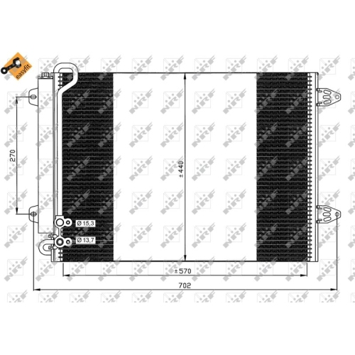 Condensator climatizare, radiator clima Vw Cc (358), Passat (362), Passat (3c2), Passat Cc (357), 2.0 TDI, NRF, 3C0820411C