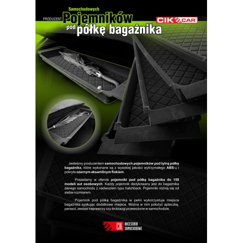 Cutie, subcompartiment sub polita - raftul portbagajului Skoda Octavia 4 2019 - (echipare Style),