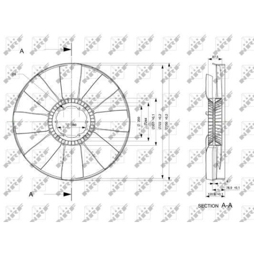 NRF Paleta ventilator, racire motor