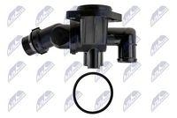 Termostat cu carcasa VW Golf V 2.0 GTI 2006-, VI 2.0 GTI / R 2009-, Polo V 2.0 R 2013-, Scirocco III 2.0 R 2009-, Audi A1 2.0 TFSI 2012-, A3 S3 2012-, A5 1.8 TFSI 2014-, TT 2.0 TTS 2008-, Seat Leon 2.0 CUPRA 2009-; 06F121111H; NTY, aftermarket