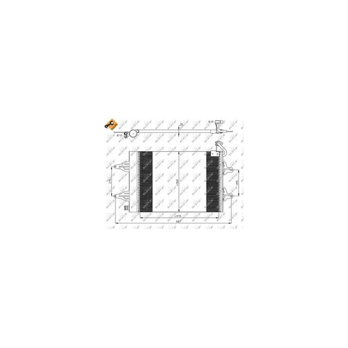 Condensator climatizare, Radiator clima Seat Cordoba (6l2), Ibiza 2 (6k1), Ibiza 4 (6l1); Skoda Fabia 2 5J, Fabia 1 (6y), Roomster (5j); Vw Fox (5z1, 5z3), Polo (9n), 1.4 TDI, 1.9 TDI, NRF, 5Z0820411