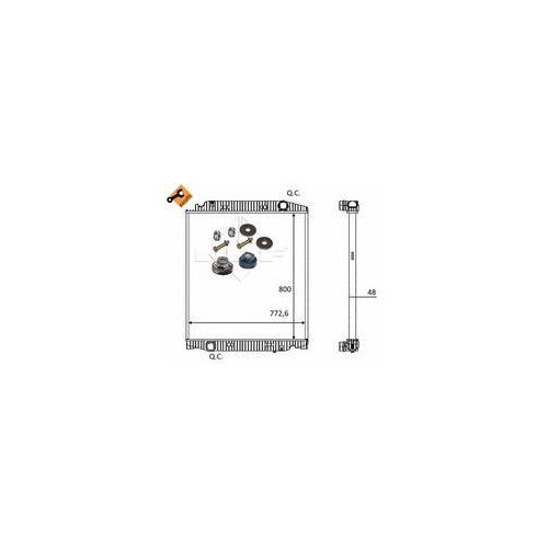 NRF Radiator, racire motor EASY FIT