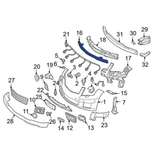 Suport bara fata Mercedes Benz GLK X204 2010-2015, Original 2048851065