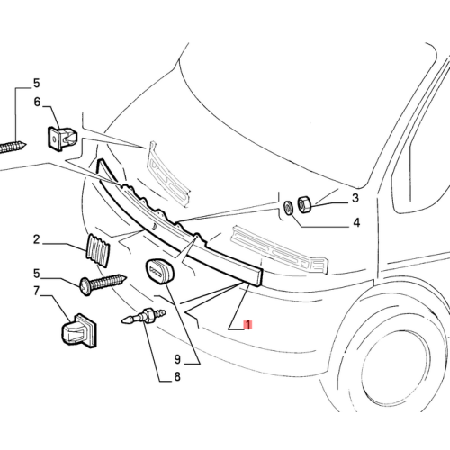 Grila radiator Fiat Ducato (230), 03.1994-04.2002, grunduit, 1301676604, 570205-1, metal, Typ FIAT