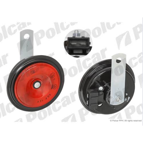 Claxon auto 12V 335HZ tip disc, la bucata, K-Jet mufe 2x (6.3x0.8)