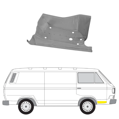 Segment reparatie aripa fata VOLKSWAGEN TRANSPORTER (T3), 1979-1990, partea Dreapta,