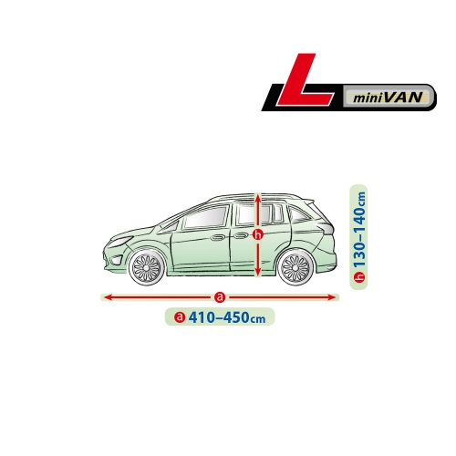 Prelata auto, husa exterioara Mobile Garage Mini Van L lungime 410-450 cm