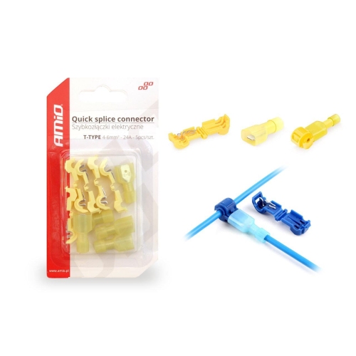 Cuplaje electrice pentru imbinari rapide de tip-T 04 - 6mm2, 24A, 5 buc/blister