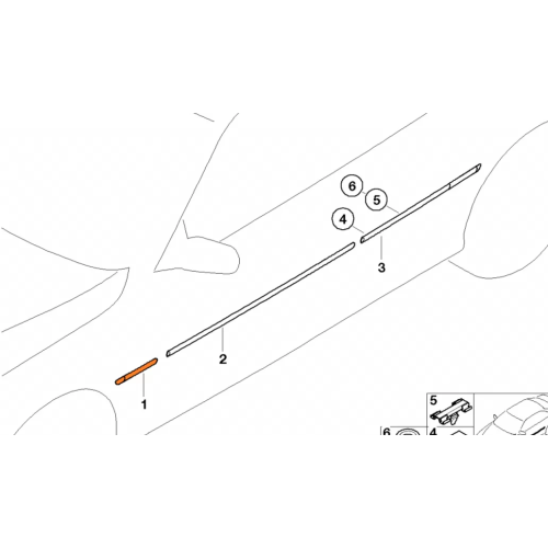 Bandou aripa, ornament Bmw Seria 3 (E46), Sedan/Combi, 06.1998-06.2005, fata, Stanga