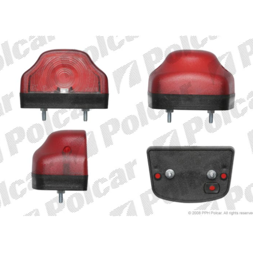 Lampa auto BestAutoVest pentru numar camion 12/24V 95x60x65mm BestAutoVest partea Dreapta/ Stanga 1 bucata carcasa rosie