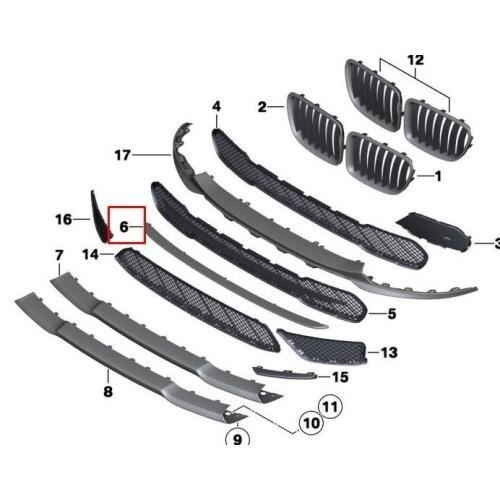Bandou bara central fata mijloc Bmw X1 (E84), 2013-08.2015 (Fara M Package), cu primer, 51117303760