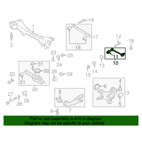 Brat suspensie spate Kia Ceed 2007-, Hyundai Elantra Hd 2006-, I30 2007- Stanga, Dreapta, Cu pivot, NTY ZWT-KA-307