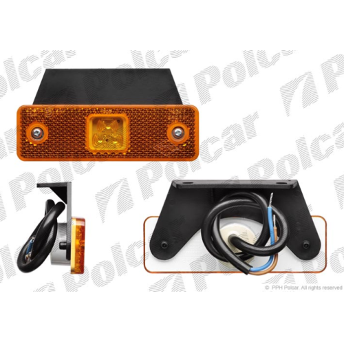 Lampa gabarit auto BestAutoVest 12/24V dreptunghiulara Portocaliu cu Leduri, 98x31x18mm, cu suport fixare detasabil, 1 buc.