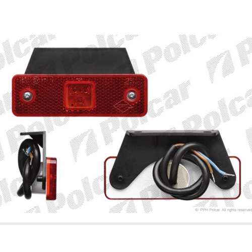 Lampa gabarit auto BestAutoVest 12/24V dreptunghiulara rosie cu leduri, 98x31x18mm , 1 buc.