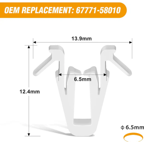 Set 10 buc Clipsuri, agrafa fixare Toyota Avensis T25, Auris E15/E18 2007-2019, Highlander 2013-2019; land Criser 2007-2015, RAV4 2013-2016; Verso 2009-2018, Yaris 2006-2020; Lexus Es, 2012-2018; GX, 2009-2023; NX, 2014-2021