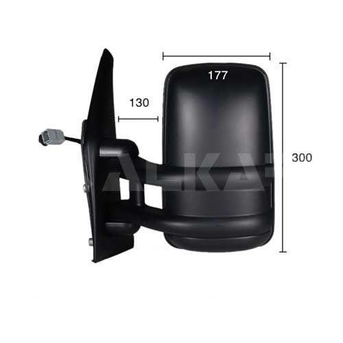Oglinda exterioara Renault Master 1998-2003, Opel Movano 1998-2003; Nissan Interstar reglare electrica, partea Dreapta , Originala 8200285571 ; 7700352188 , model scurt cu 5pini