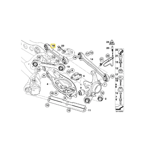 Brat suspensie roata SRLine Polonia BMW Seria 1 E81/E82/E87/E88 2004-2013; Seria 3 E90/E91/E92/E93, 2004-2013, Dreapta = Stanga, parte superioara, punte Spate