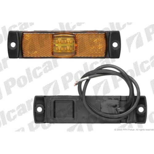 Lampa gabarit auto BestAutoVest 12V/ 24V cu LED, dreptunghiulara Portocaliu , 97x30x12mm, cu cablu, 1 buc.