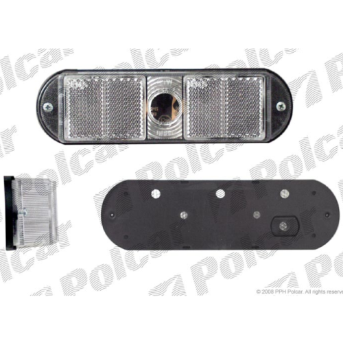 Lampa gabarit auto BestAutoVest 12V/ 24V dreptunghiulara Alba, 125x45x28mm , 1 buc.