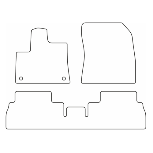 Covorase mocheta Opel Combo E 2018-, CITROEN BERLINGO 2018-, TOYOTA ProAce City Verso, 2019-, Peugeot Rifter 2018-, 5 locuri, Fixare Ovala, Negre, set de 3 bucati