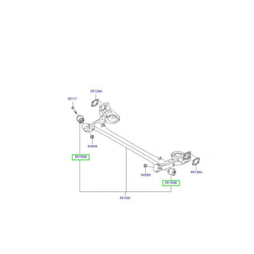 Bucsa punte spate Hyundai i10 1 (PA) 01.2008-12.2017, ambele parti, originala, 551600X000