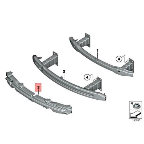 Absorbant bara fata BMW X1 (E84) 09.2009-08.2015, Aftermarket, 51112990205