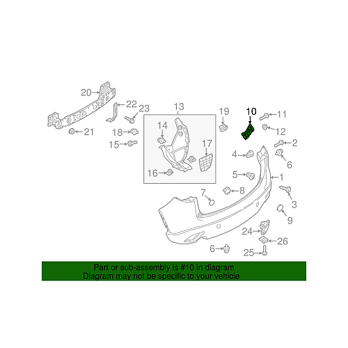 Suport bara spate Mazda CX-5 (KE) 03.2012-08.2017, partea dreapta, Aftermarket, KR11-50-2H1F