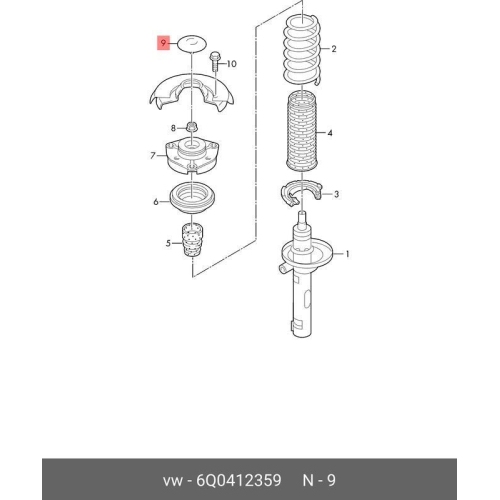 Capac Amortizor Vw 6Q0412359 VW Golf Polo JETTA TIGUAN AUDI Q3 SKODA ROOMSTER OCTAVIA FABIA