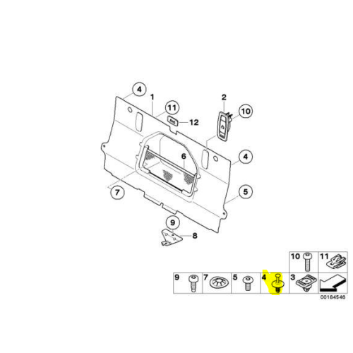 Clips Prag , agrafa fixare caroserie Bmw Seria 5 F07 F10 F11, seria 6 F06 F08 F12 F13; Seria 7 E65/E66 F01/F02; 51718259788