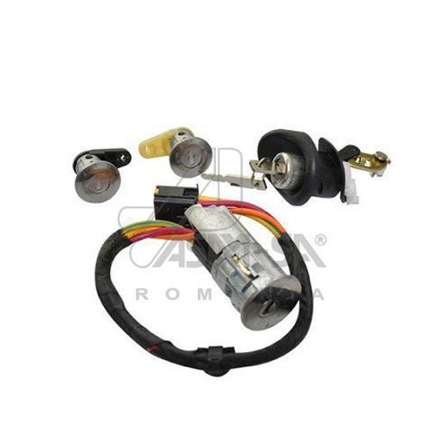 Set contact pornire, 2 butuci yale usi, un butuc yala portbagaj, Dacia Logan Berlina 2006-2009, 6001551102, Asam Romania