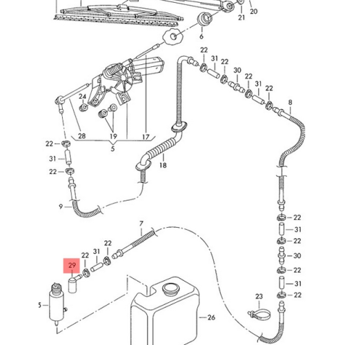Mufa spalator Audi Seat Skoda Vw 1J0955665C, Conector Pentru Pompa De Spalare