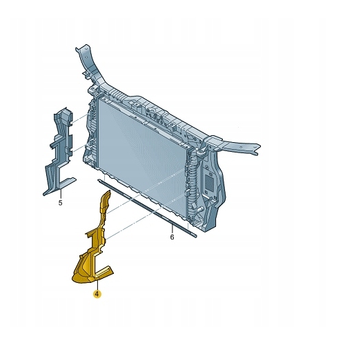 Deflector trager Fata Audi A4/S4 (B8), 11.2007-10.2011, Fata, partea Stanga, Aftermarket