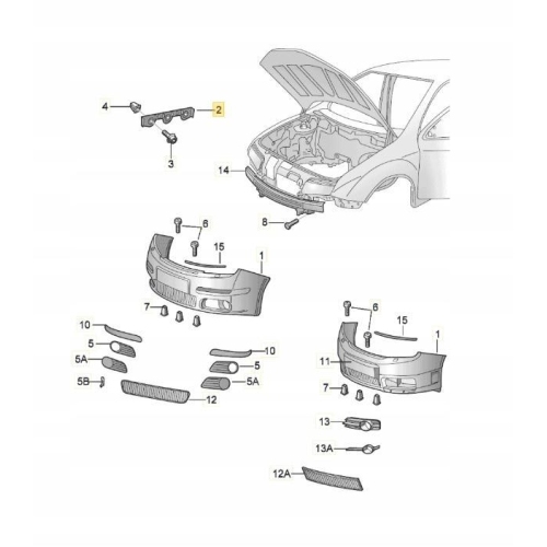 Suport bara fata Skoda Fabia 08.2004-2007 (Facelift) dreapta 6Y0807050C