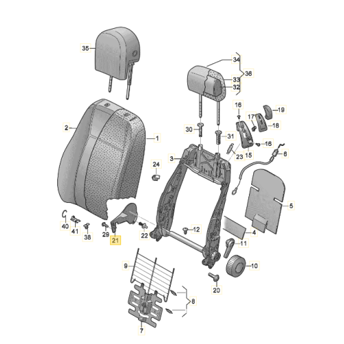 Capac scaun dreapta Vw Golf 5 2003-2010, Jetta 2005-2010, Skoda Octavia 2004-2013