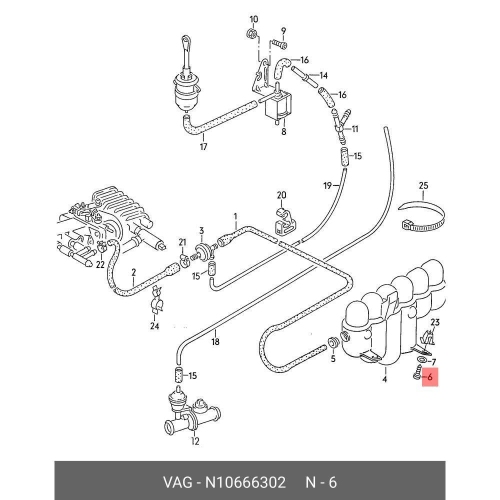 Holsurub fixare 4,2x19 mm, Vw N10666302 Audi Skoda Seat VW