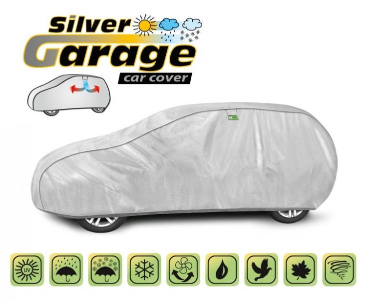 Prelata auto, husa exterioara Silver Garage L2 Hatchback/Combi, lungime 430-455 cm