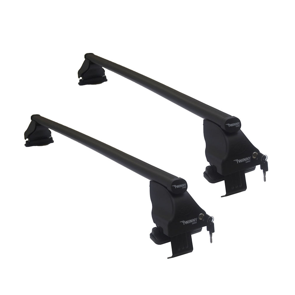 Set bare transversale portbagaj din otel marca Twinny Load TL S49, kit complet cu bare, suporti si antifurt cu cheie, Audi A3 Sportback 8va 2012- 5 Usi, Fara bare longitudinale