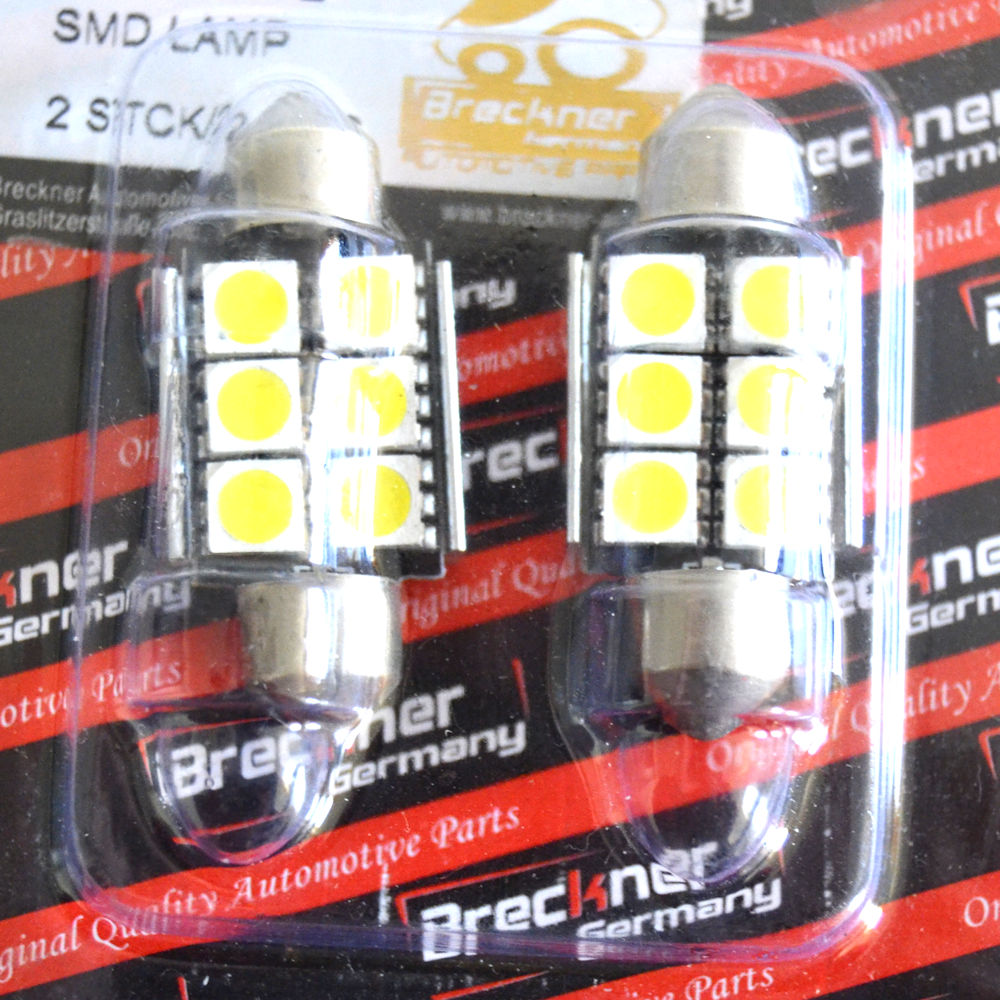 Bec auto LED Breckner cu 6 leduri 12V SV8,5 1.5W , 36 mm, tip sofit , set becuri 2 buc