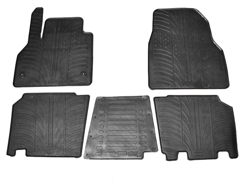 Set covorase auto din cauciuc Renault Kangoo/ Facelift (Passenger) 2008-02.2021, Mercedes Citan/ Facelift (Passenger) 2012-07.2021, Negru, Gledring, 5 buc.