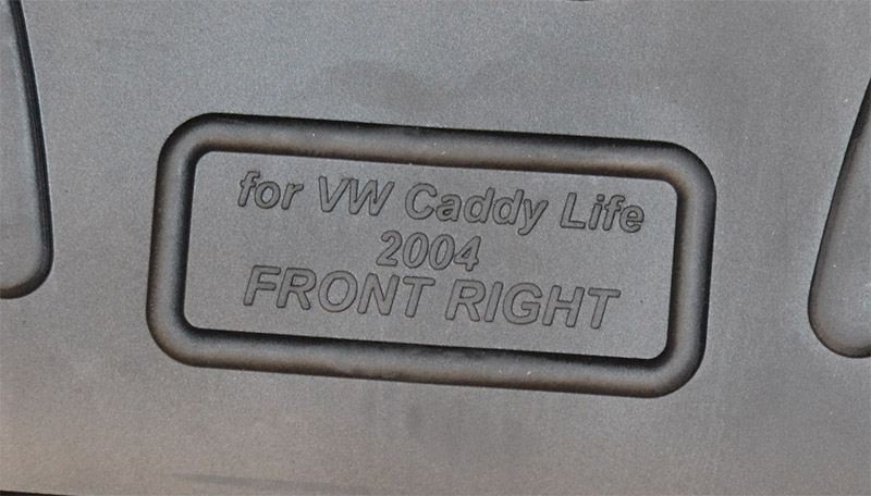 Set covorase auto din cauciuc Vw Caddy 2004-2010, Caddy Facelift 2015-10.2020 (5 locuri), Caddy Cross 2013-, Negru, Gledring, 4 buc.
