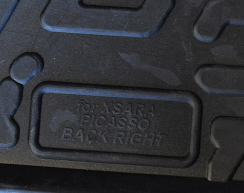 Set covorase auto din cauciuc Citroen Xsara Picasso 2000-2010, Negru, Gledring, 5 buc.