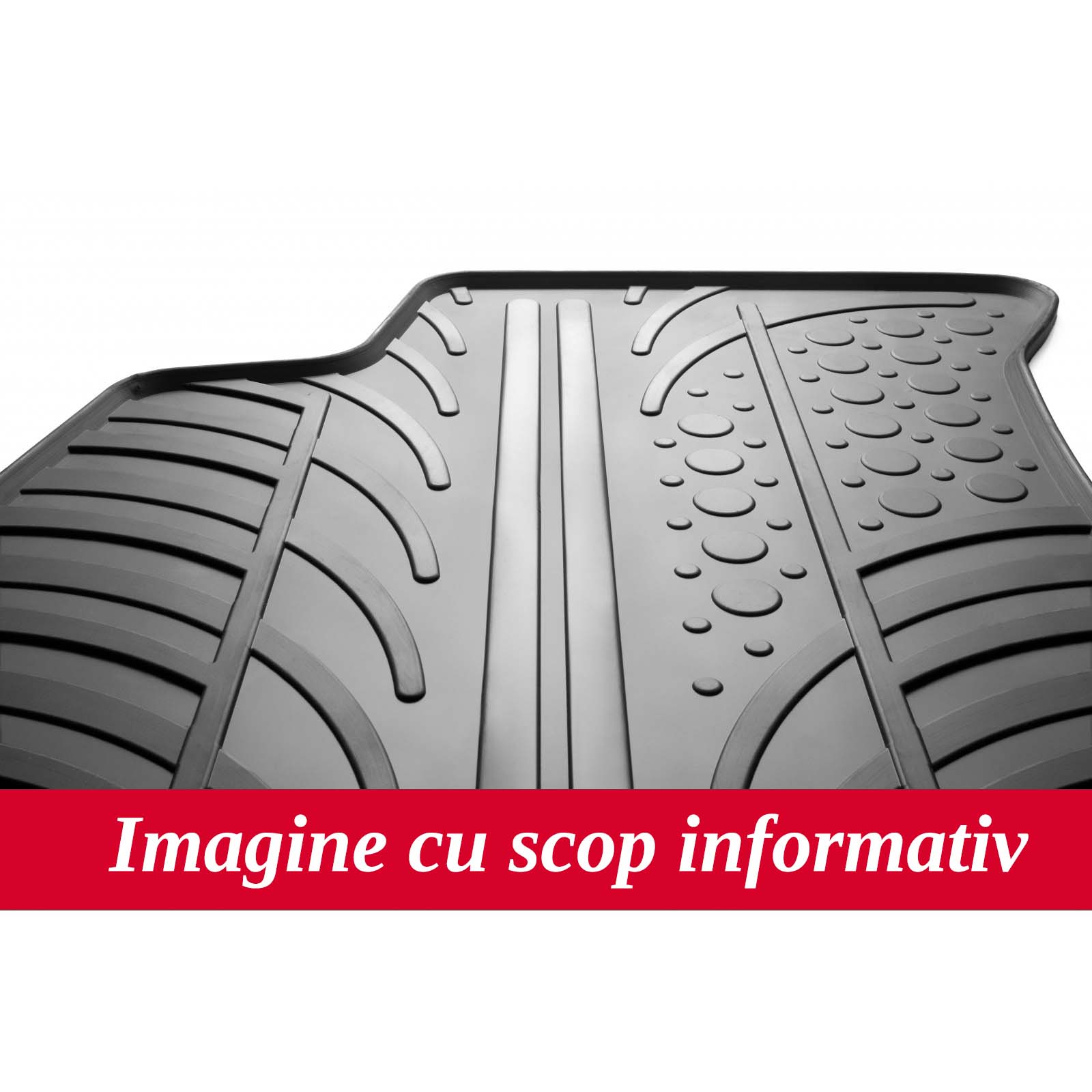 Set covorase auto din cauciuc Dacia Sandero 12.2012-12.2020, 5 usi, Manual, Sandero Stepway 2012-2021, Logan 2013-, Negru, Gledring, 4 buc.