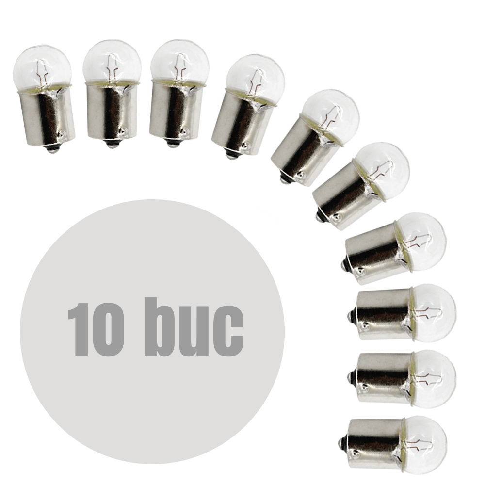 Bec auto G18 BA15s - 12V 10W, set 10 buc